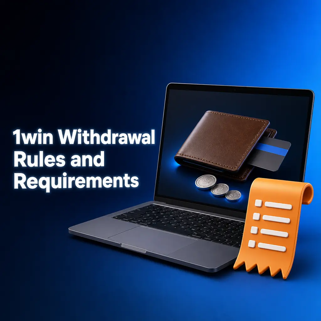 1win withdrawal rules: verification, matching payment details, wagering requirements, currency match, and one active request policy.