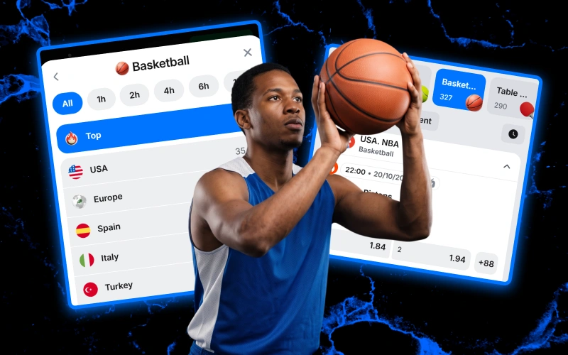 Bet on top basketball leagues and score big payouts with 1win.