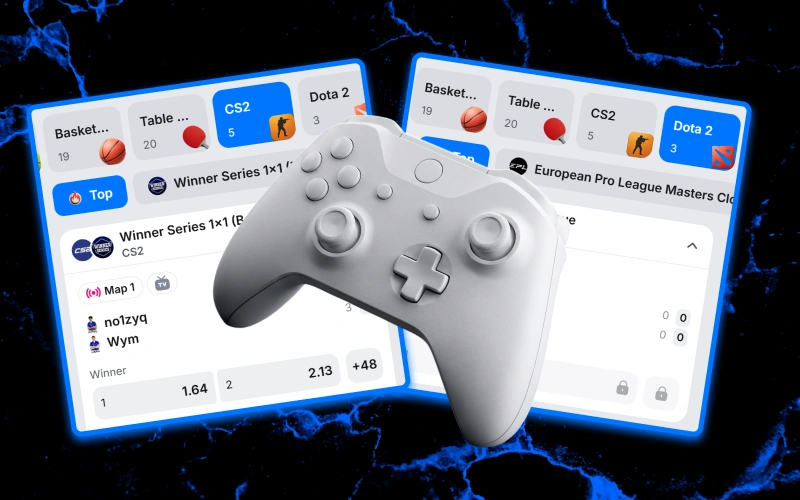 Bet live on dynamic esports matches and win big with 1win.