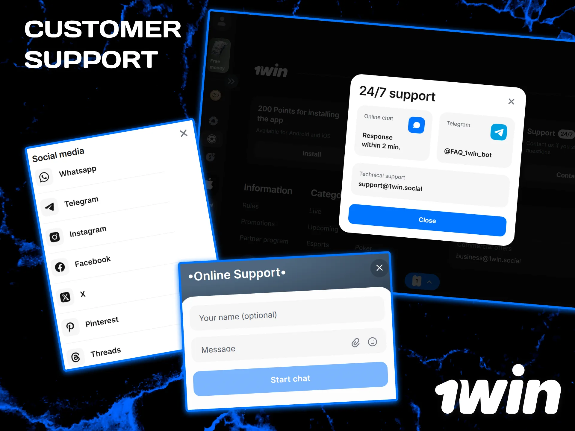 Join 1win today and enjoy fast 24/7 customer support whenever you play.