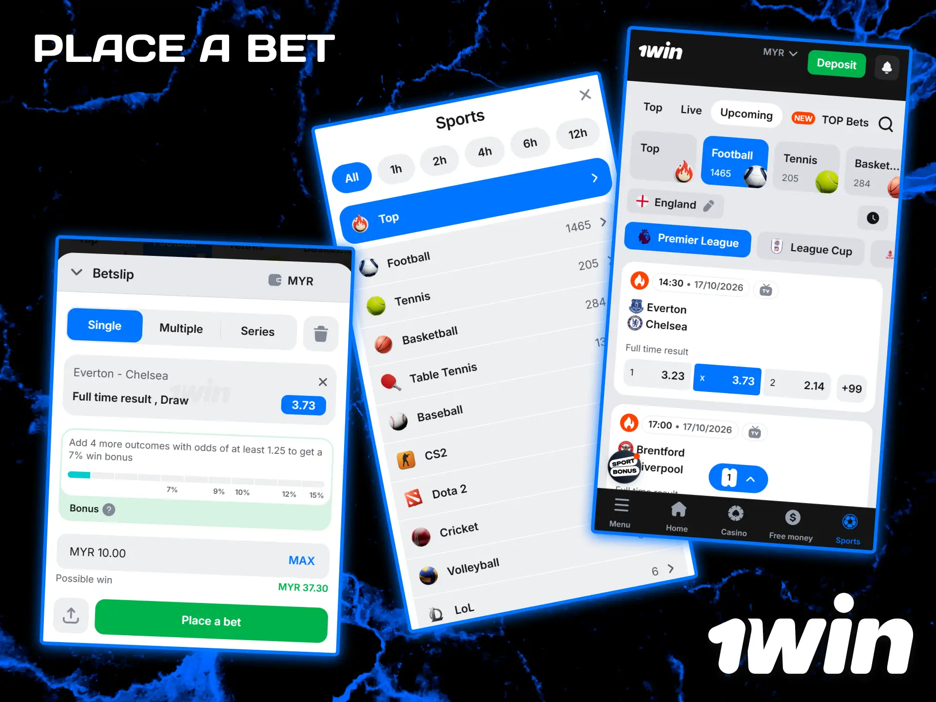 Place sports bets with the best odds and high payouts at the 1win bookmaker.