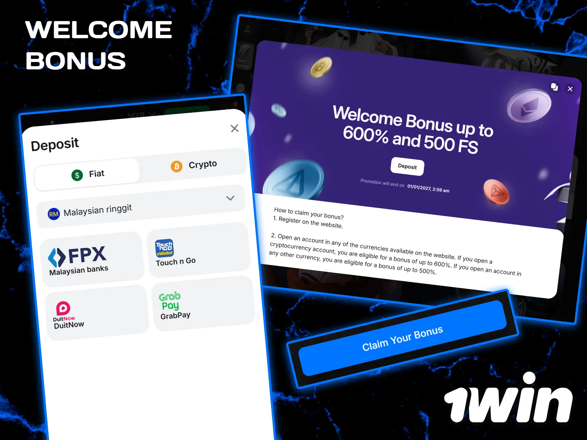 Get a generous welcome bonus and start your journey toward wins with 1win.